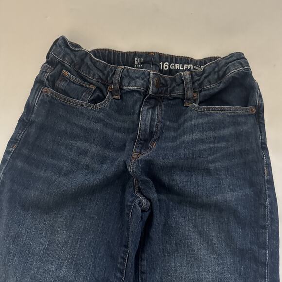 GAP Kids Girlfriend Jeans Girls 16 Adjustable Waist Denim - Picture 2 of 10